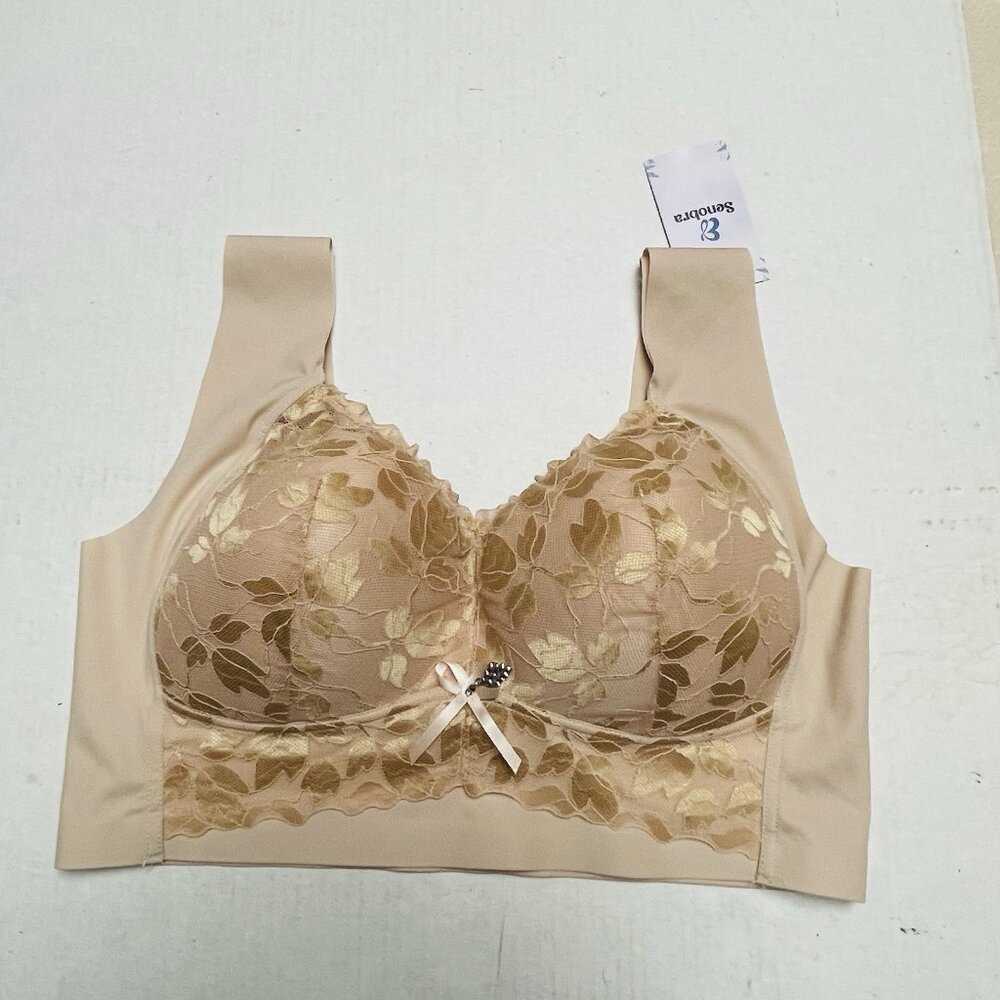 Womens 3X Seamless Sexy Push Up Wireless Bras Fashion Deep Cut Pullover NWT